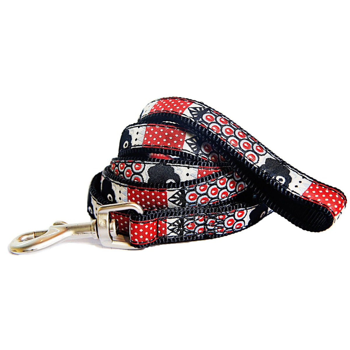 Touchdog Tough Stitched Durable Embroidered Leash and Harness - Black - BIG FRENCHIES