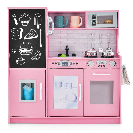 Toddler Pretend Play Kitchen for Boys and Girls 3-6 Years Old-Pink - BIG FRENCHIES