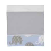 NoJo Dreamer Elephant Blue, Grey 8 Piece Nursery Crib Bedding Set - BIG FRENCHIES