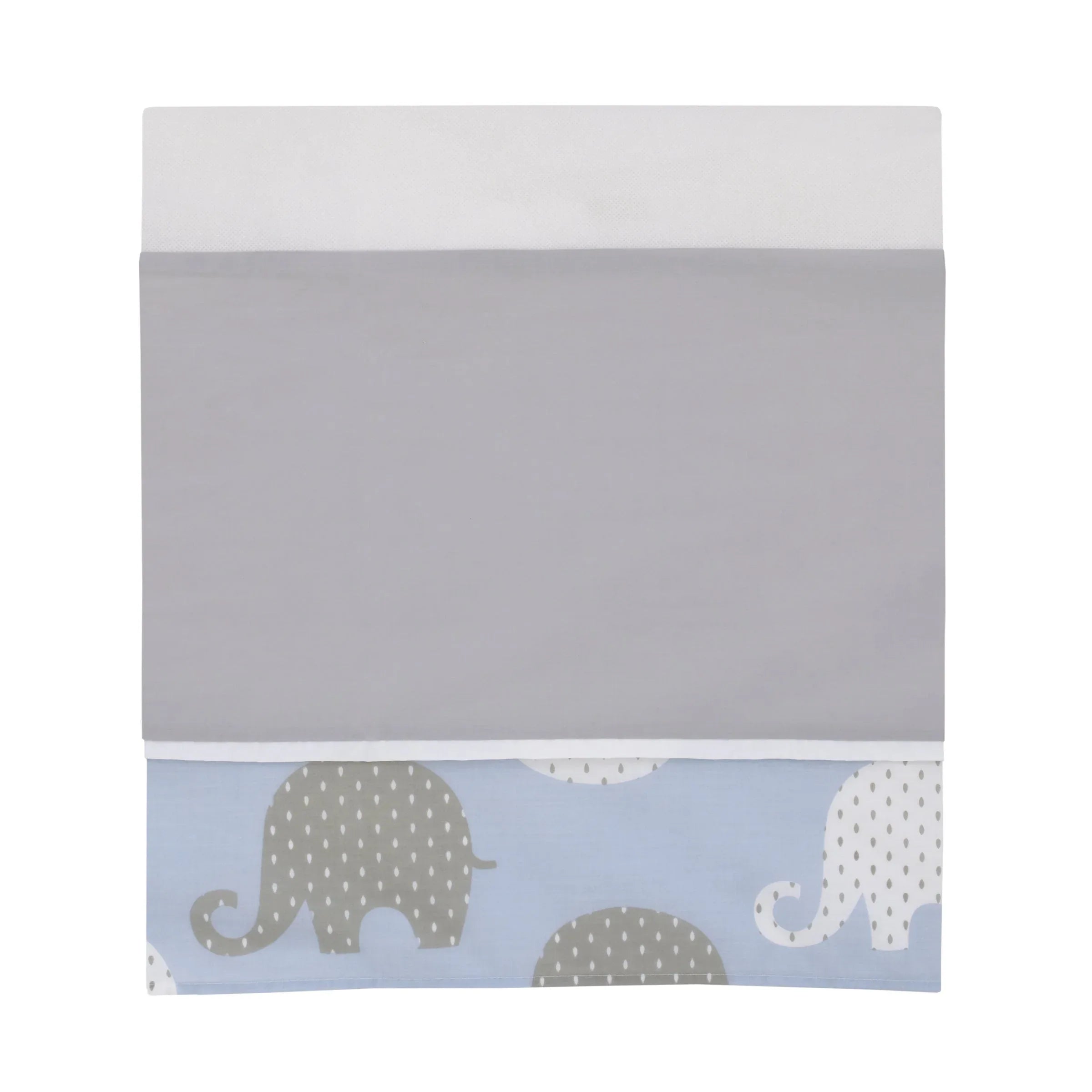 NoJo Dreamer Elephant Blue, Grey 8 Piece Nursery Crib Bedding Set - BIG FRENCHIES