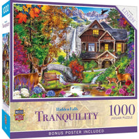 Tranquility - Hidden Falls Cottage 1000 Piece Jigsaw Puzzle by Masterpieces Puzzles - BIG FRENCHIES