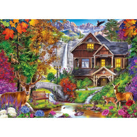 Tranquility - Hidden Falls Cottage 1000 Piece Jigsaw Puzzle by Masterpieces Puzzles - BIG FRENCHIES