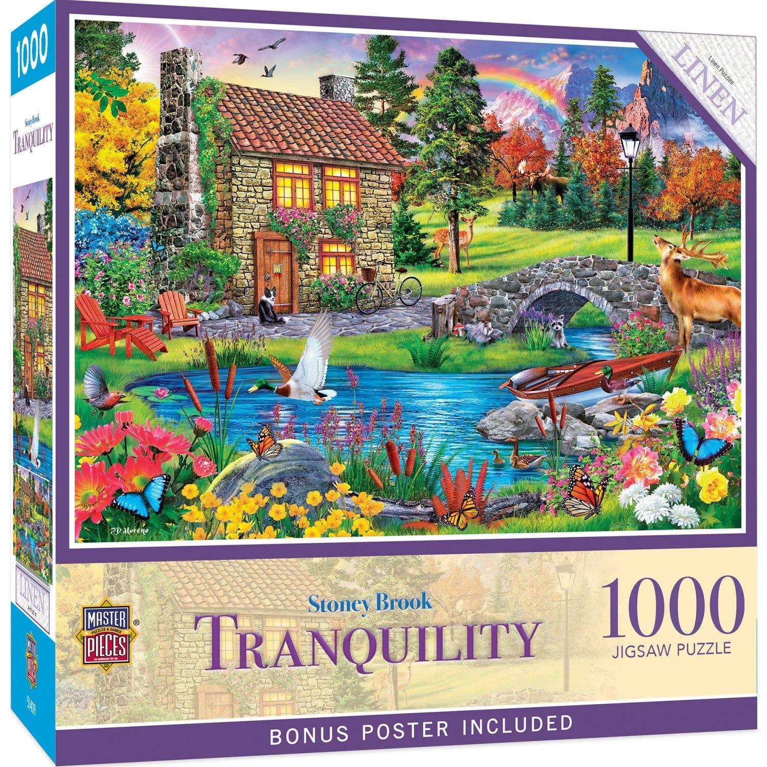Tranquility - Stoney Brook Cottage 1000 Piece Jigsaw Puzzle by Masterpieces Puzzles - BIG FRENCHIES