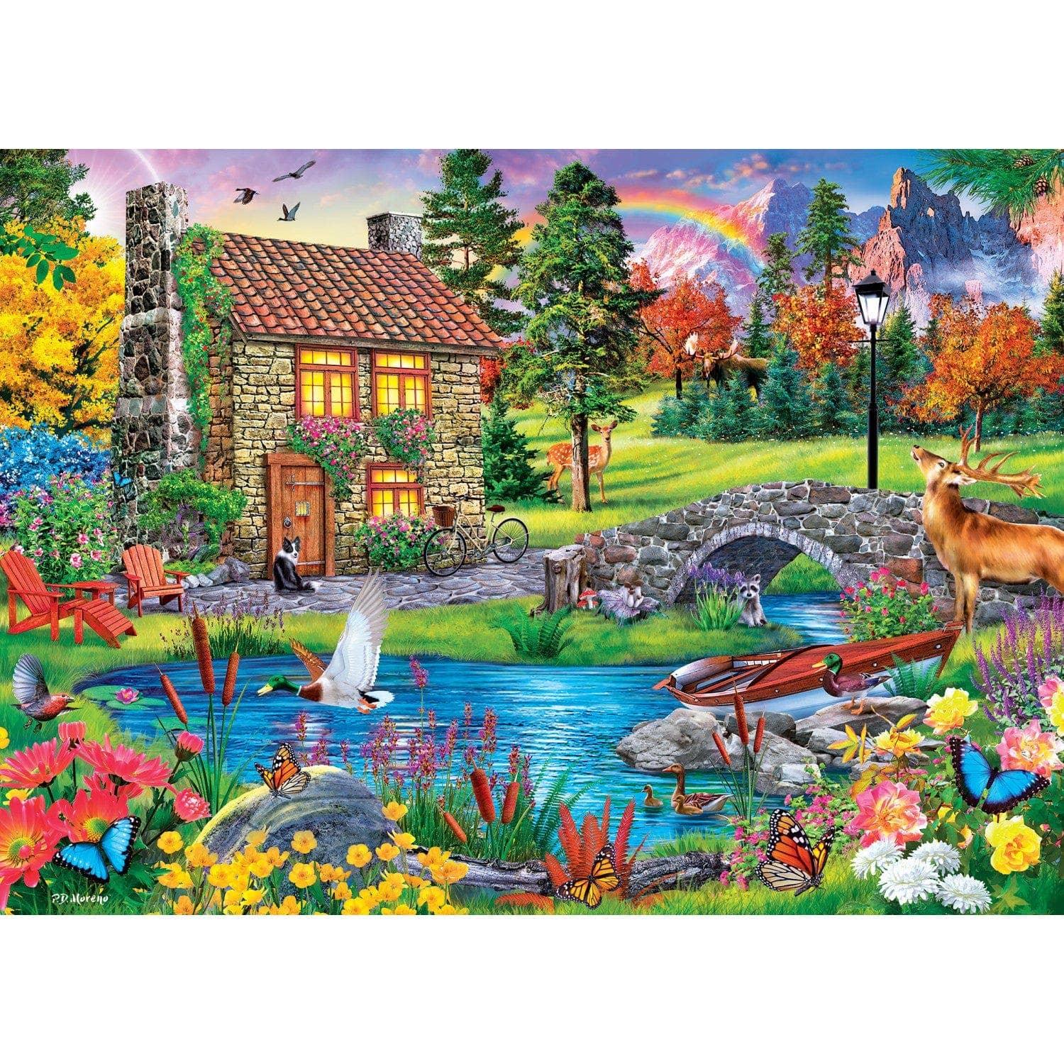 Tranquility - Stoney Brook Cottage 1000 Piece Jigsaw Puzzle by Masterpieces Puzzles - BIG FRENCHIES