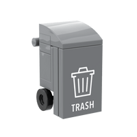 Trash Bin - Mini Building Set - Custom Printed - Made Using LEGO® Parts