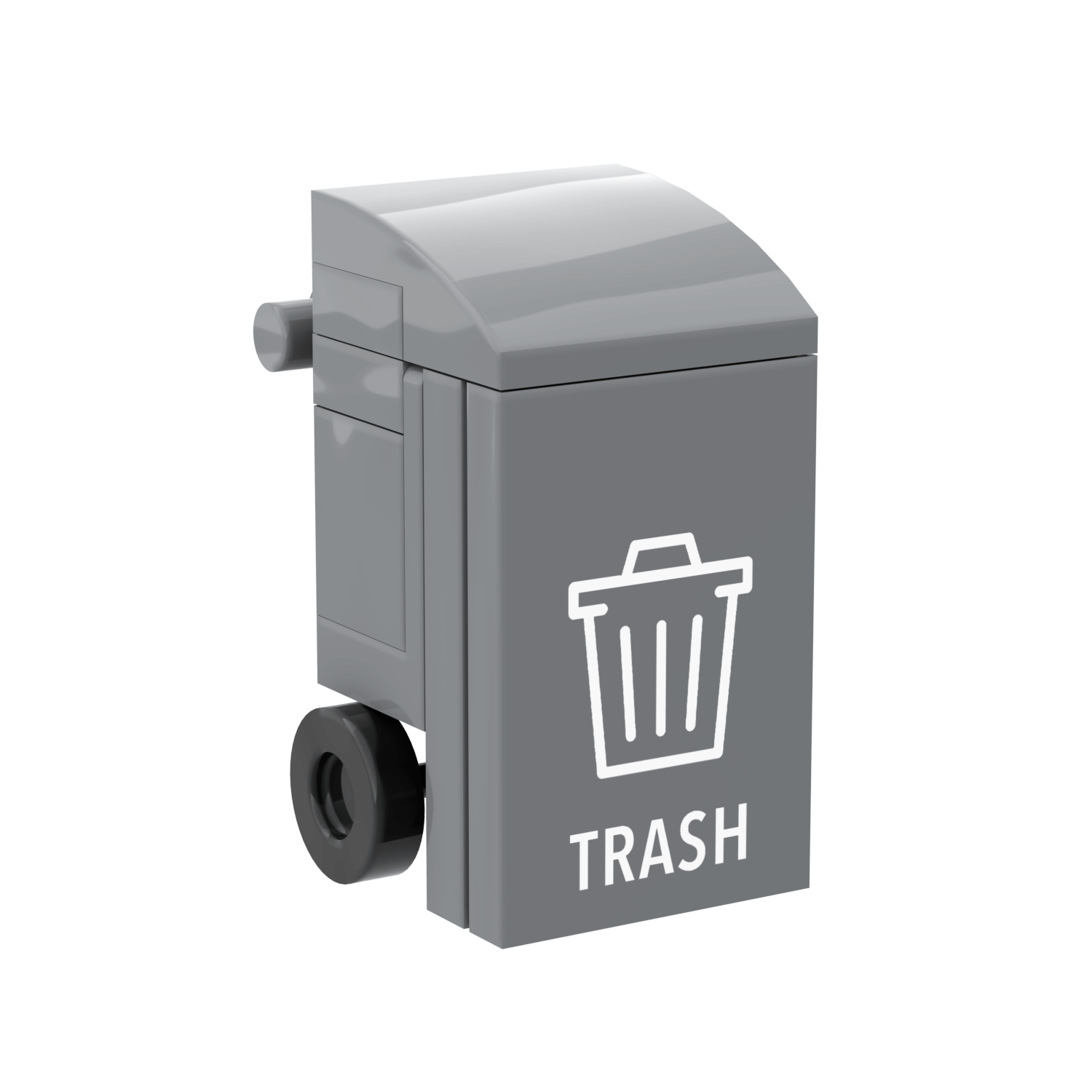 Trash Bin - Mini Building Set - Custom Printed - Made Using LEGO® Parts