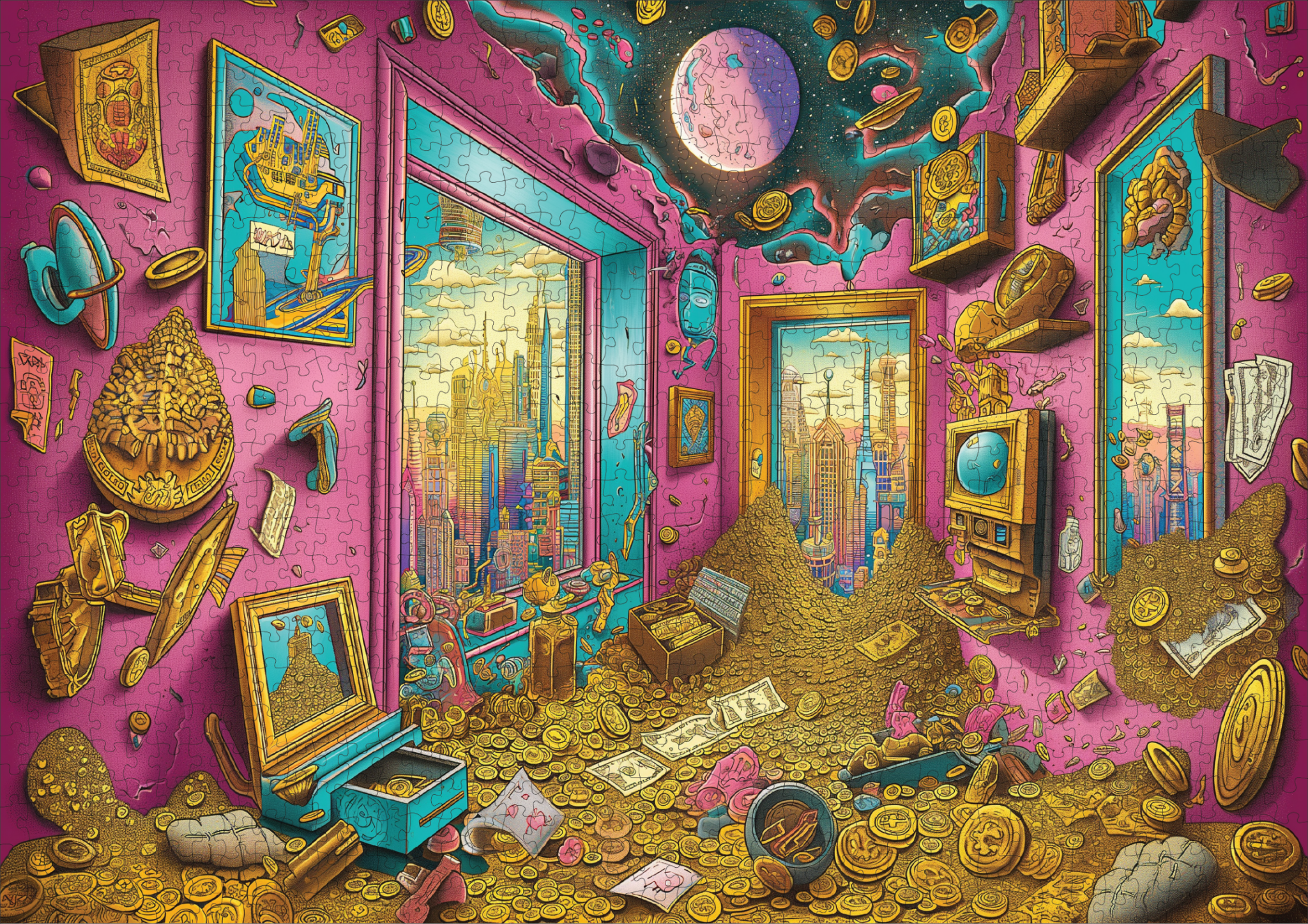 Treasure Trove 1000 Piece Jigsaw Puzzle | Trippy Puzzle Co