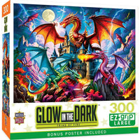 Triad of Fire 300 Piece Glow in the Dark Jigsaw Puzzle | Masterpieces - BIG FRENCHIES