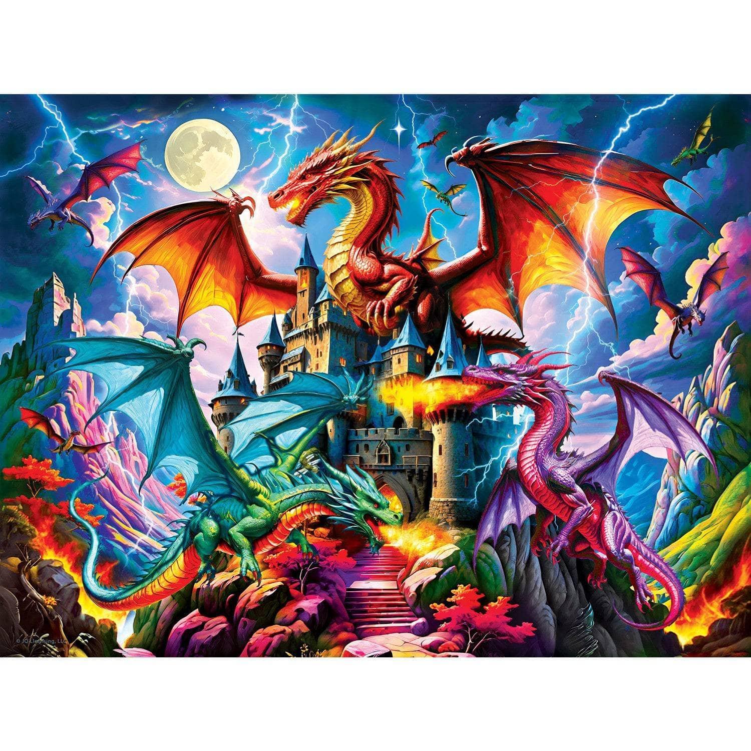 Triad of Fire 300 Piece Glow in the Dark Jigsaw Puzzle | Masterpieces - BIG FRENCHIES