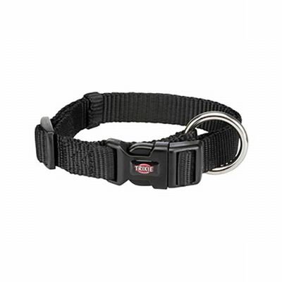 Trixie Premium Adjustable Dog Collar Black XS-S 22-35cm