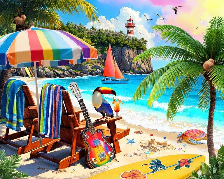 Tropical Paradise 1000 Piece Jigsaw Puzzle | Springbok Puzzles - BIG FRENCHIES