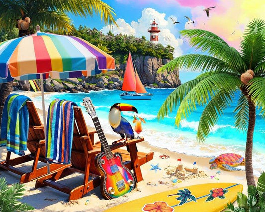 Tropical Paradise 1000 Piece Jigsaw Puzzle | Springbok Puzzles - BIG FRENCHIES