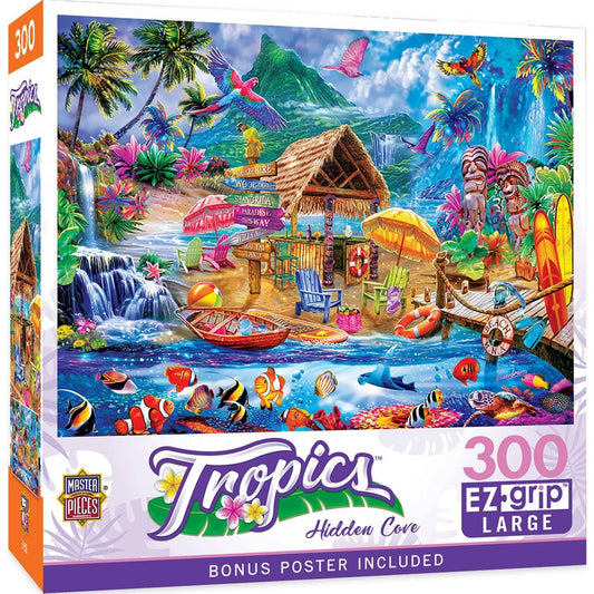 Tropics - Hidden Cove 300 Piece Jigsaw Puzzle by Masterpieces Puzzles - BIG FRENCHIES