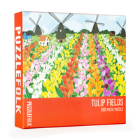Tulip Fields 500 Piece Jigsaw Puzzle | Puzzlefolk