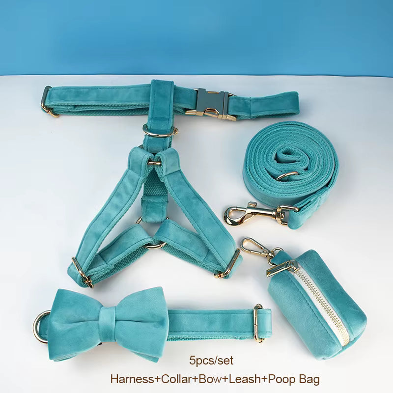 Personalized Turquoise Stone Velvet Classic Set