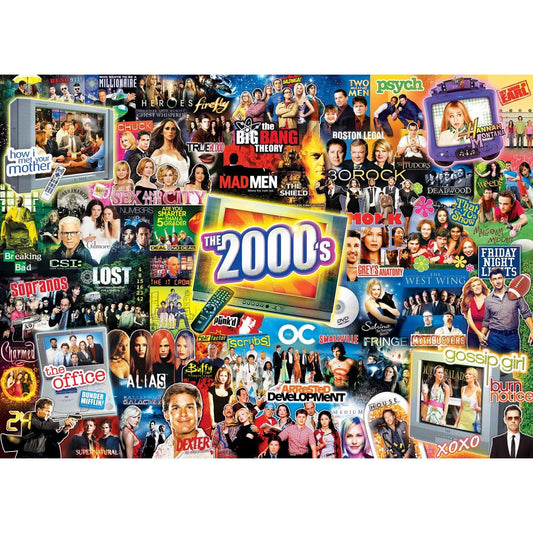 TV Time - 2000's Shows 1000 Piece Jigsaw Puzzle by Masterpieces - BIG FRENCHIES