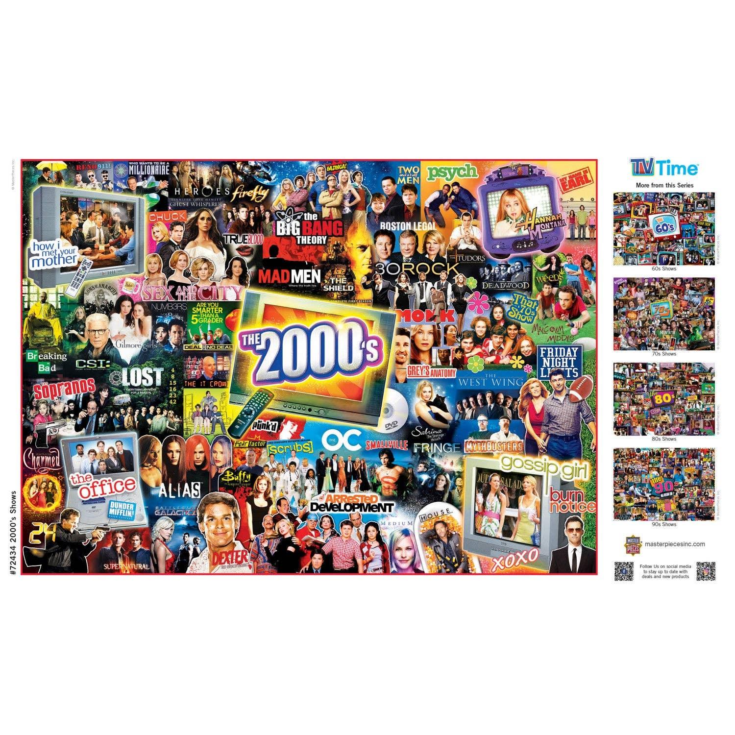 TV Time - 2000's Shows 1000 Piece Jigsaw Puzzle by Masterpieces - BIG FRENCHIES