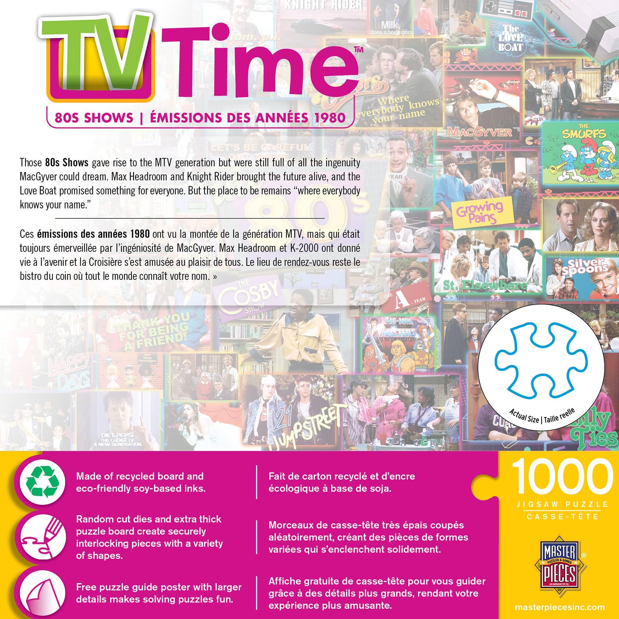 TV Time - 80's Shows 1000 Piece Puzzle by MasterPieces Puzzles - BIG FRENCHIES