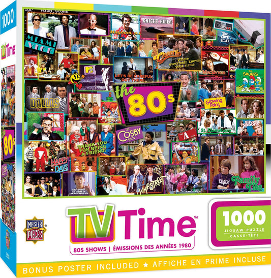 TV Time - 80's Shows 1000 Piece Puzzle by MasterPieces Puzzles - BIG FRENCHIES