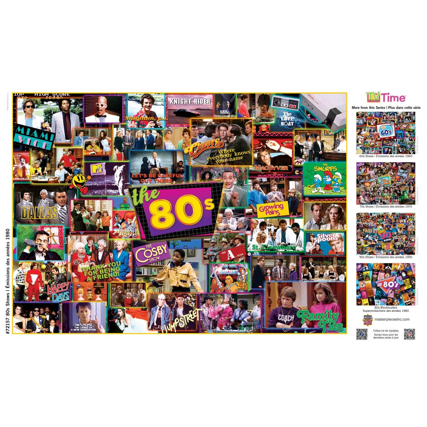 TV Time - 80's Shows 1000 Piece Puzzle by MasterPieces Puzzles - BIG FRENCHIES