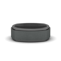 Two Tone Brushed Mens Wedding Ring