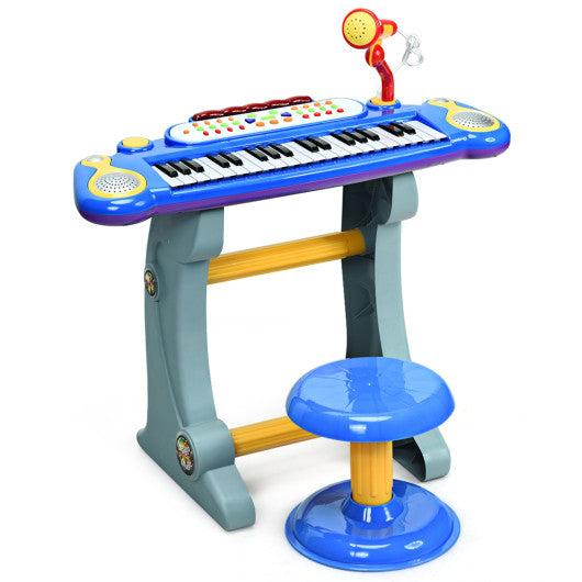37 Key Electronic Keyboard Kids Toy Piano-Blue - BIG FRENCHIES