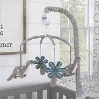 Baby-Saurus Gray Brontosaurus and Palm Tree Musical Mobile - BIG FRENCHIES