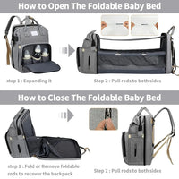 Baby Diaper Bag - Foldable Baby Bed - # BAGEG11610003 - BIG FRENCHIES
