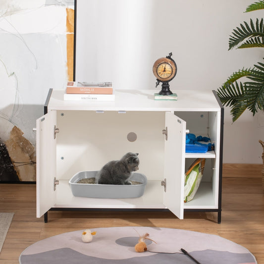 Hidden Cat Litter Box Enclosure - BIG FRENCHIES