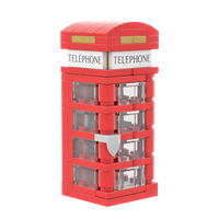 UK Phone Box Set - Brick Building Set - Made Using LEGO® Parts
