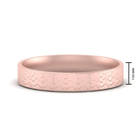 Unique Rock Textured Mens Wedding Band 5 mm