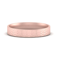 Unique Rock Textured Mens Wedding Band 5 mm