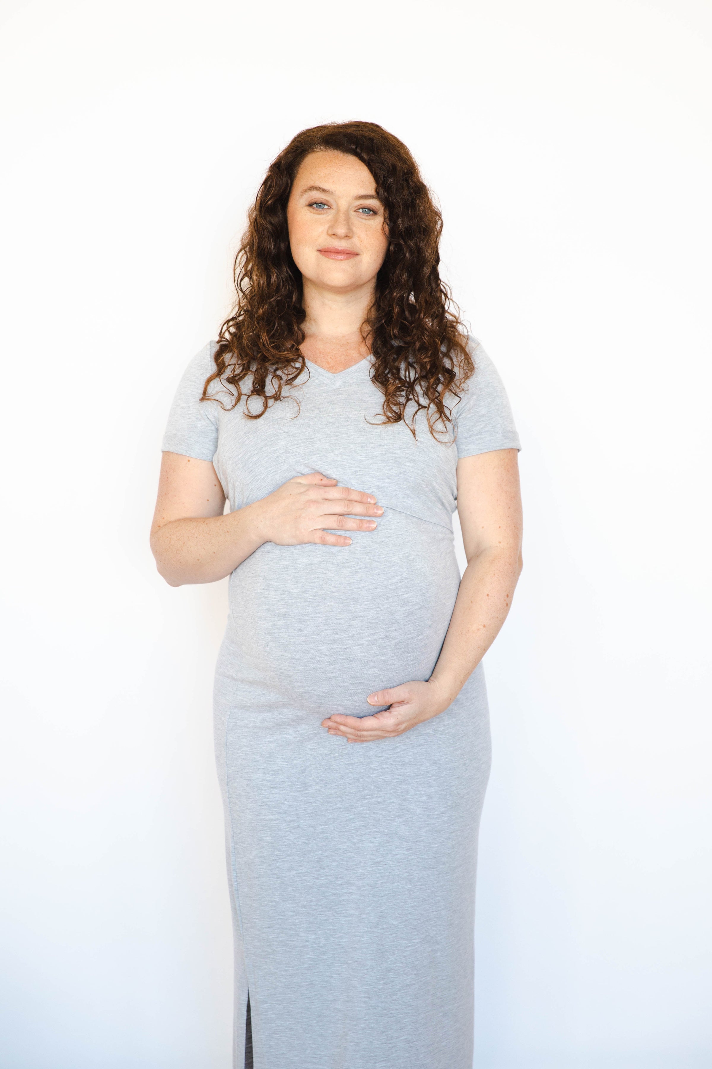 Everyday Breastfeeding Dress - Heather Gray