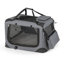 Soft Collapsible Dog Crate with Mesh Windows and 3 Doors
