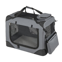 Soft Collapsible Dog Crate with Mesh Windows and 3 Doors