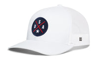 USA X Trucker Hat  |  Blue-Red-White America Snapback