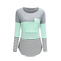 Maternity Nursing T-Shirt with Stitching and Long Sleeves - # BAGE211510102-NURSG - BIG FRENCHIES