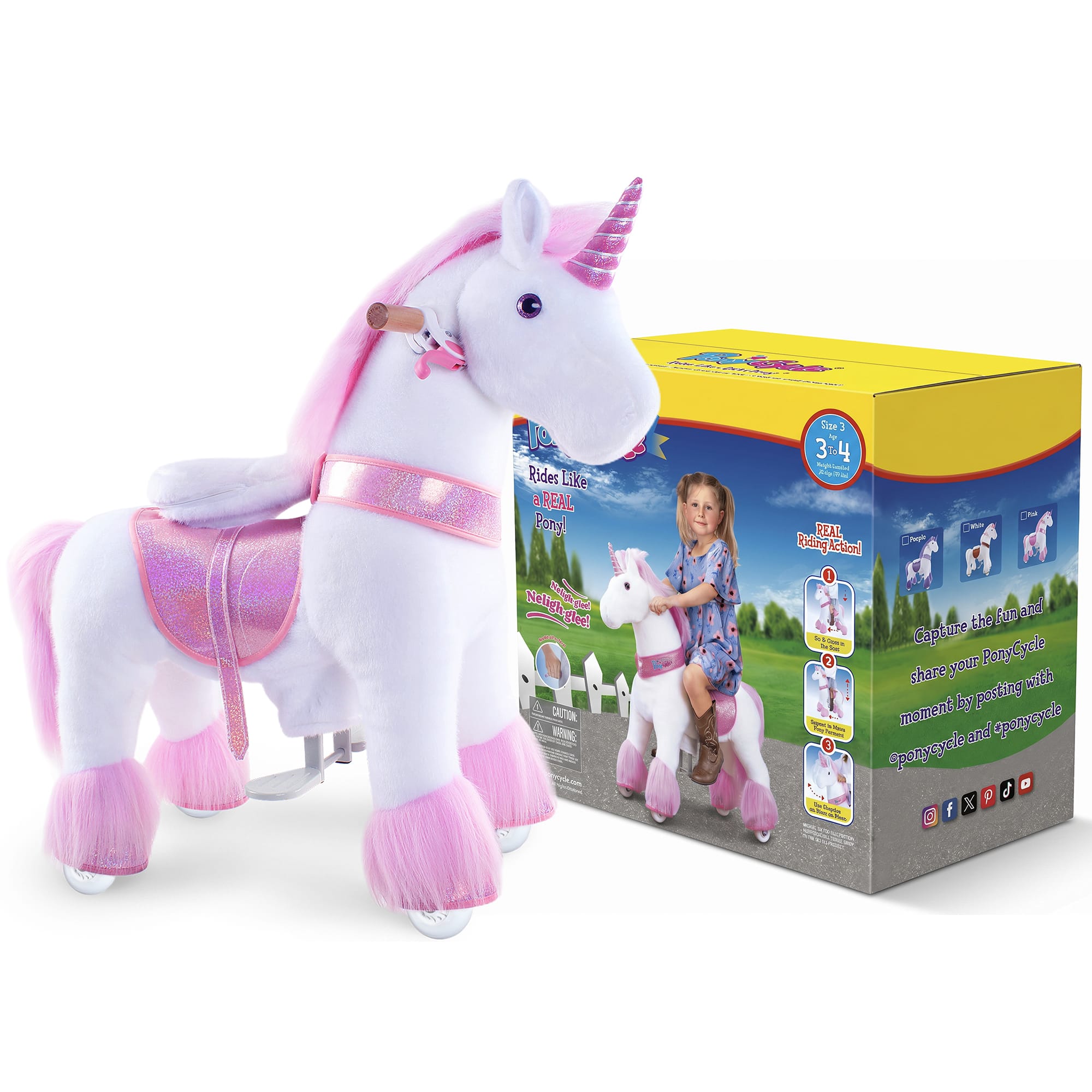 Model U® Unicorn Ride-On Toy Age 3–4 – Pink