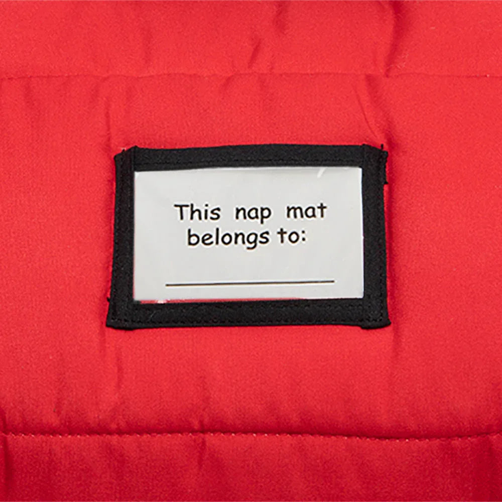Construction Toddler Nap Mat - Includes Removable Pillow and Attached Fleece Blanket - BIG FRENCHIES