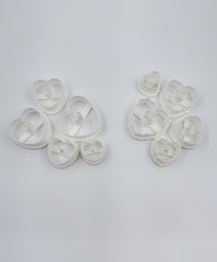 Valentine Heart Cookie Polymer Clay Cutters – Set of 10 (Mixed Sizes)