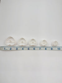 Valentine Heart Cookie Polymer Clay Cutters – Set of 10 (Mixed Sizes)