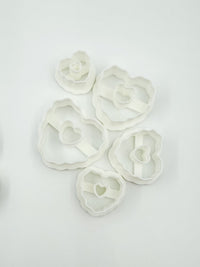 Valentine Heart Cookie Polymer Clay Cutters – Set of 10 (Mixed Sizes)