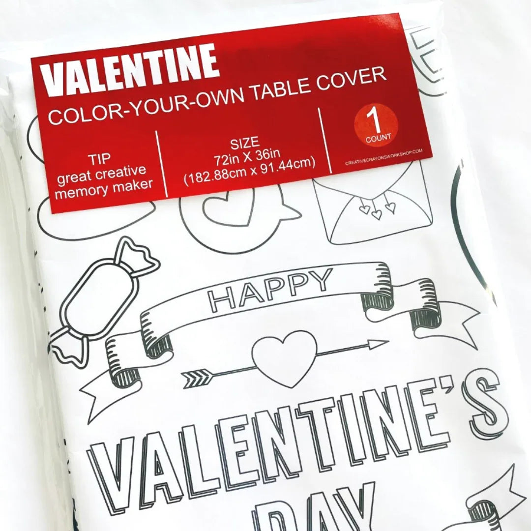 Valentines Coloring Tablecloth - BIG FRENCHIES