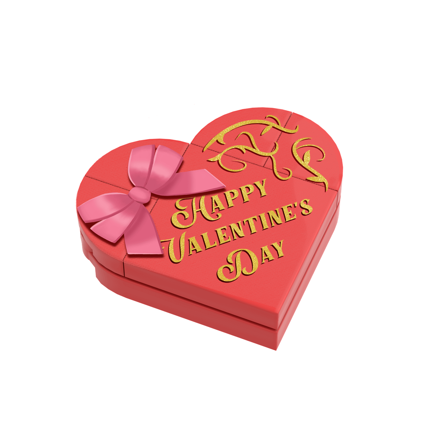 Heart Box of Chocolates  - Valentine's Day Candy - Made Using LEGO® Parts