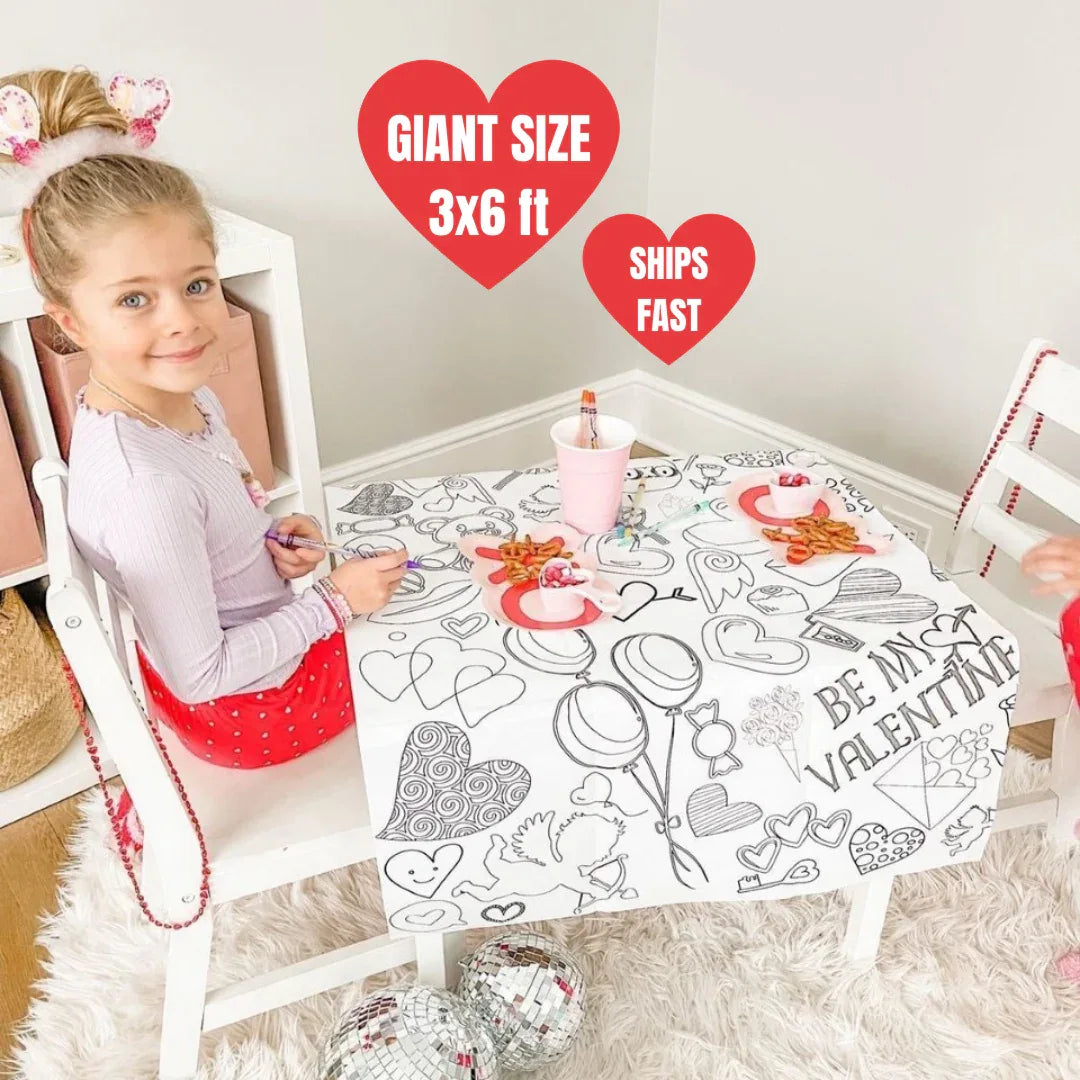 Valentines Coloring Tablecloth - BIG FRENCHIES