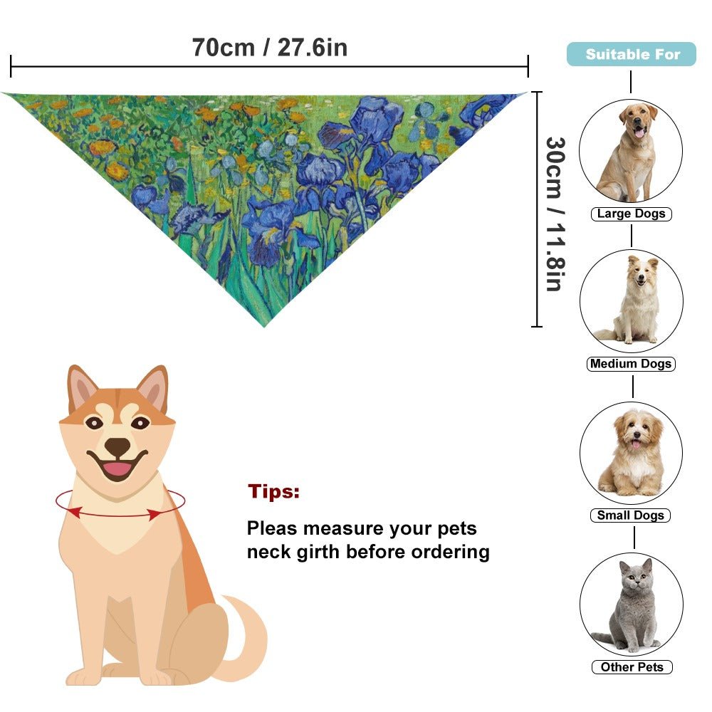 Van Gogh Irises Pet Scarf