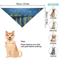 Van Gogh Starry Night Over The Rhone Pet Scarf