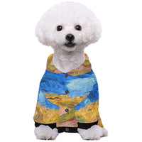 Van Gogh Wheatfield with Crows Button Hoodie
