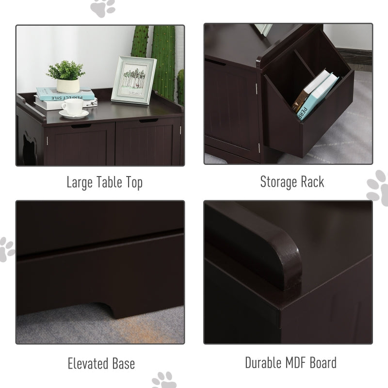 Cat Litter Box Nightstand End Table Enclosure - BIG FRENCHIES