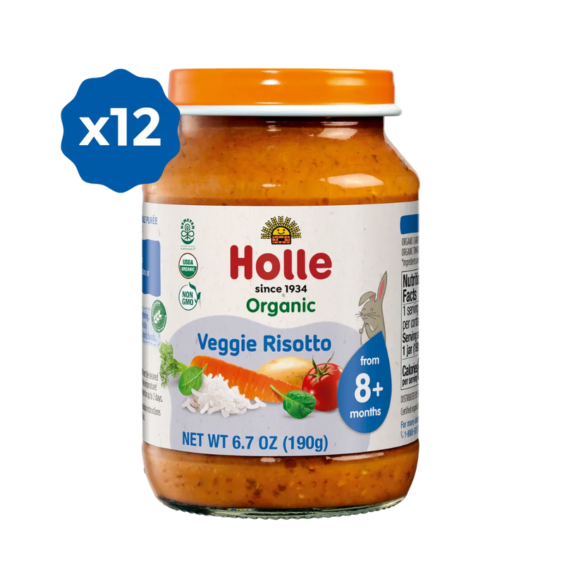 Holle Organic Baby Food Jar - Veggie Risotto - 12 Jars - BIG FRENCHIES
